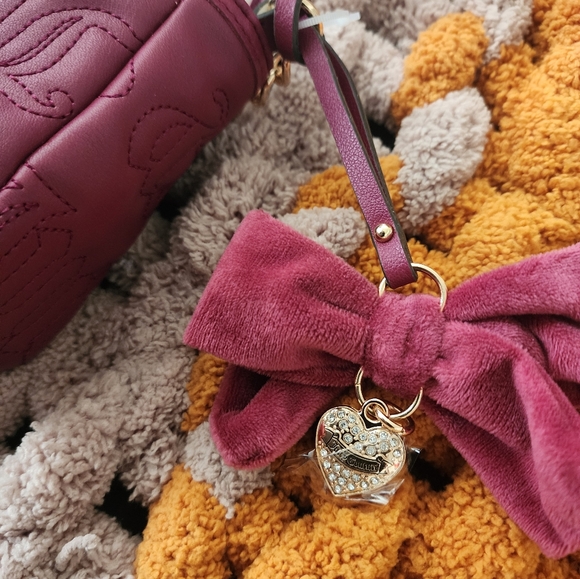 Juicy Couture Burgundy Bag with Pink Accessories @christidr Ty - Picture 3 of 11